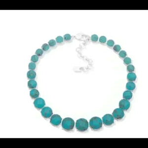 Ralph Lauren Silver Tone Turquoise Necklace